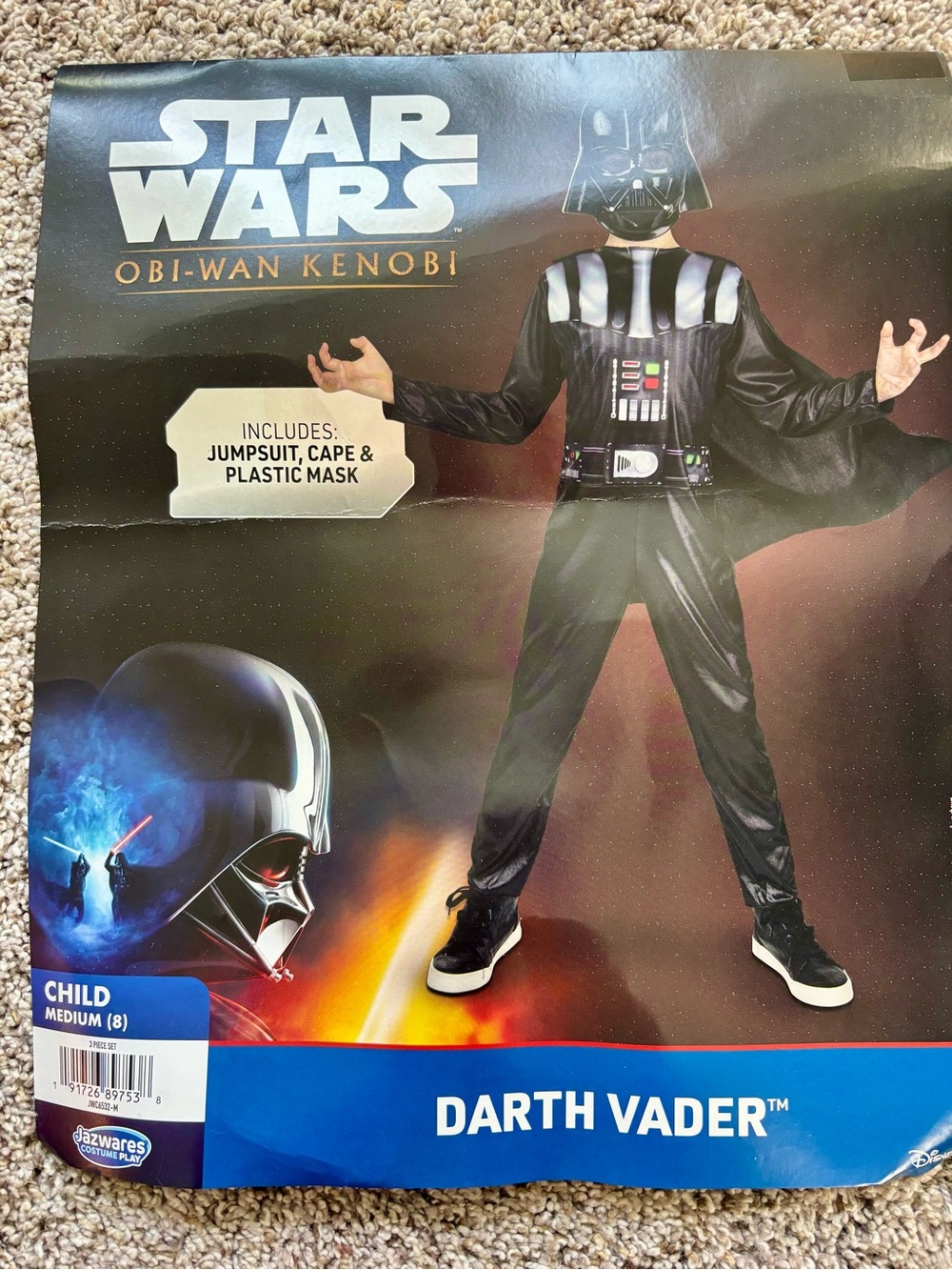 Star Wars Obi-Wan Kenobi Darth Vader Costume Child Size Medium (8) NIP